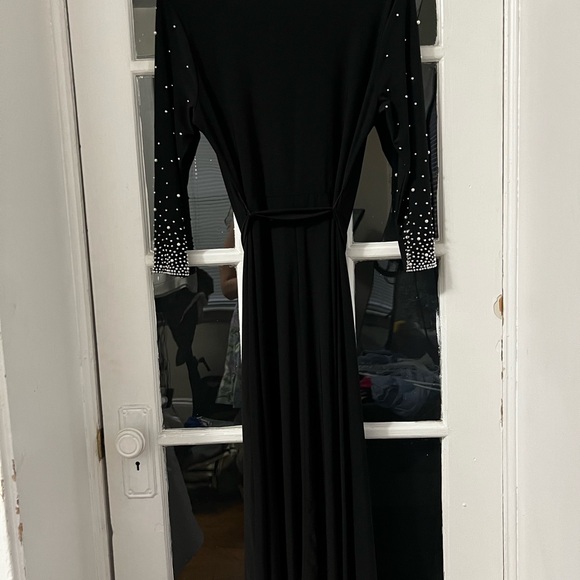 Chaus NWOT Embellished Tie Waist Midi Dress - Picture 7 of 7